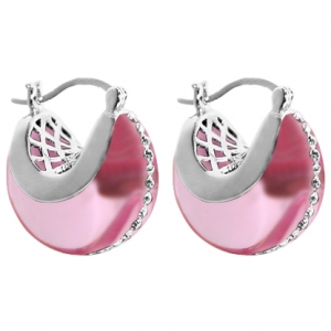 Par aros miss moonlight color rosa